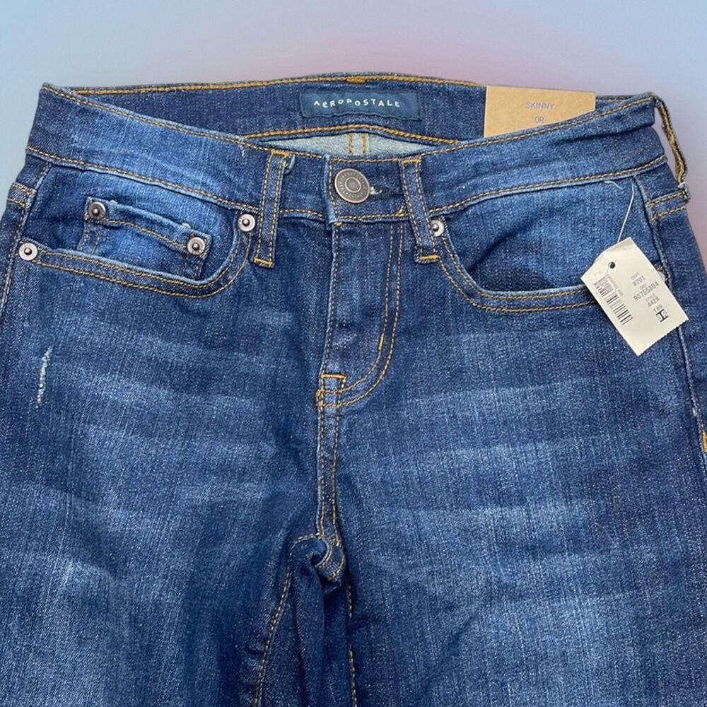 AEROPOSTALE Women’s 0R Low Rise Slim Leg Blue Jeans